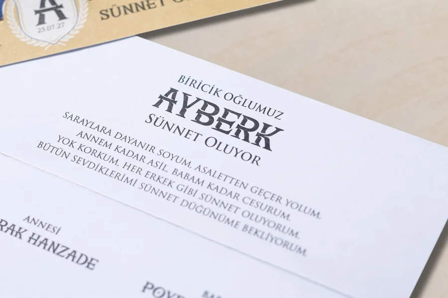 Aras Sünnet Davetiyesi - 5023 görsel 3