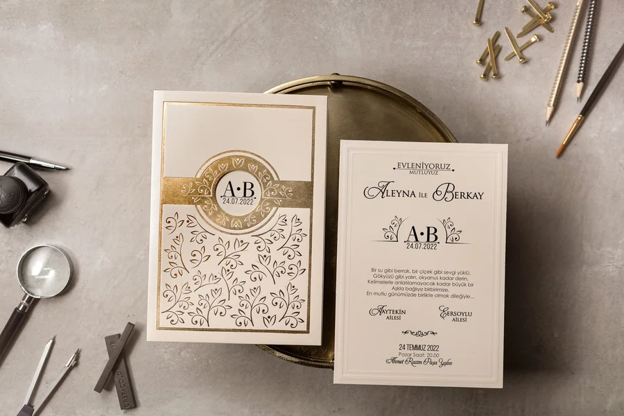 Wedding Düğün Davetiyesi - 8390 görsel 2