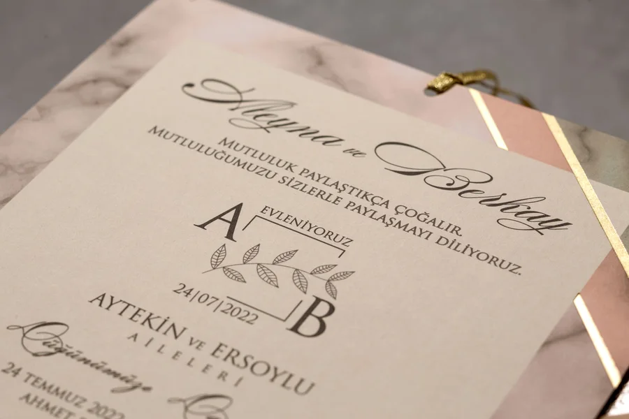 Wedding Düğün Davetiyesi - 8421 görsel 3