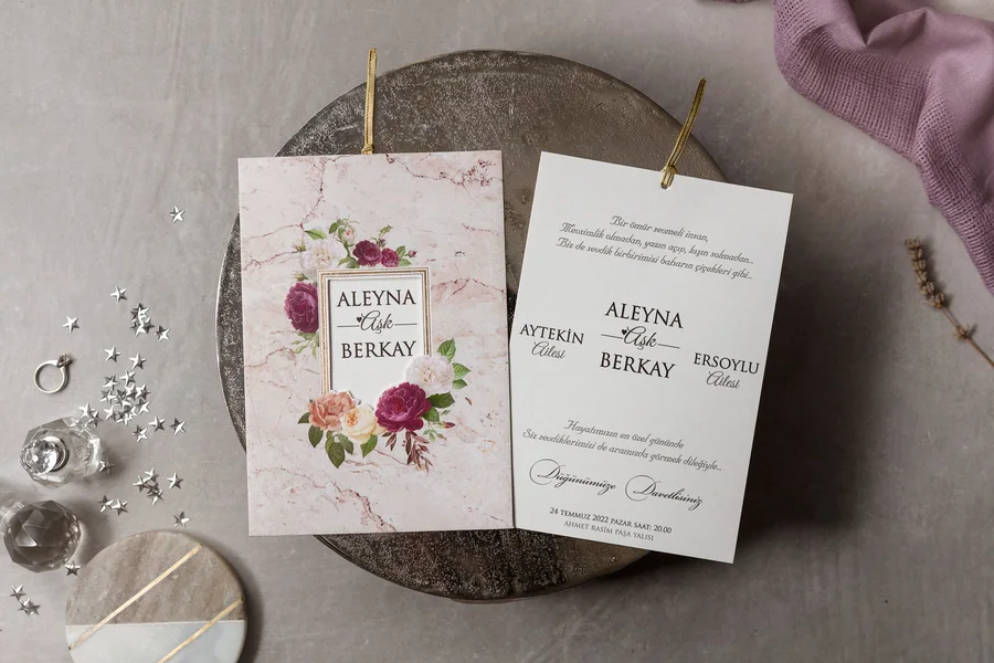 Wedding Düğün Davetiyesi - 8430 görsel 2