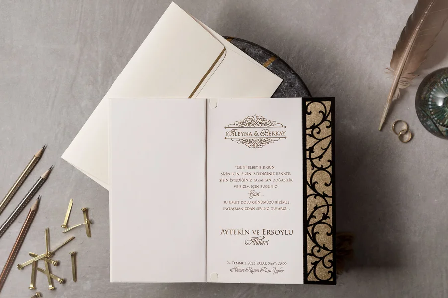Wedding Düğün Davetiyesi - 8435 görsel 3